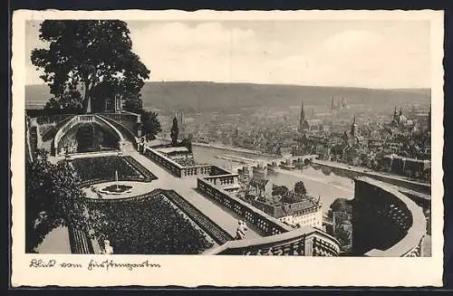 AK Würzburg, Blick vom Fürstengarten