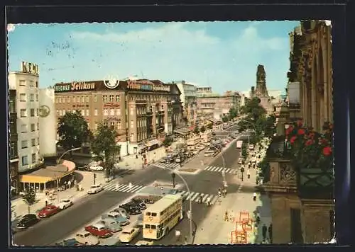 AK Berlin-Charlottenburg, Partie im Kurfürstendamm