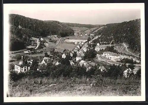 Foto-AK Rodalben, Ortsansicht vom Hügel aus