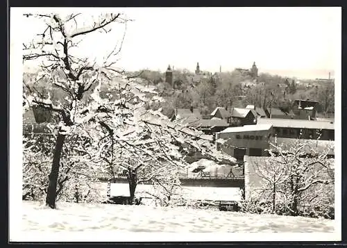 Foto-AK Kirchheim /Teck, Teilansicht im Schnee