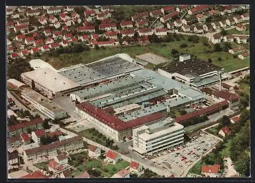 AK Wernau / Neckar, Ansicht der Junkers & Co. GmbH Flugzeug-Fabrik, Fliegeraufnahme