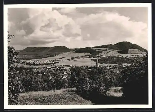 AK Dettingen u. Teck, Ansicht vom Hügel aus