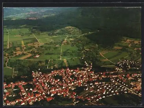 AK Bissingen /Teck, Fliegeraufnahme der Ortschaft