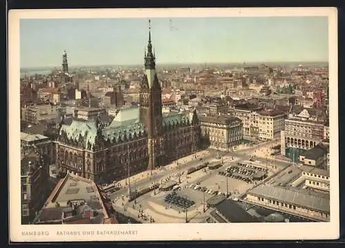 AK Hamburg, Rathaus und Rathausmarkt