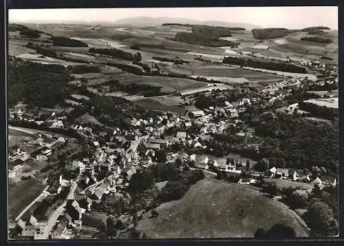 AK Niederkirchen bei Kaiserslautern, Fliegeraufnahme der Ortschaft