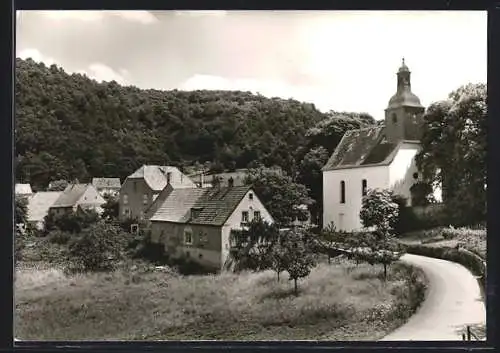 AK Niederkirchen bei Kaiserslautern, Blick auf die Protestantische Kirche