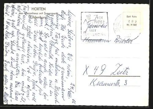 AK Oldenburg / O., Warenhaus und Supermarkt Horten