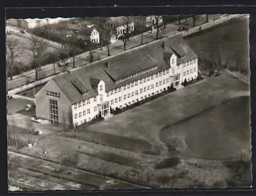 AK Oldenburg /Oldbg., Handelslehranstalten aus der Vogelschau