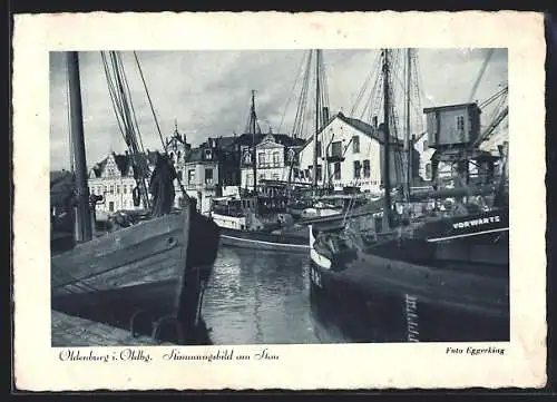 AK Oldenburg i. Oldbg., Stimmungsbild am Stau