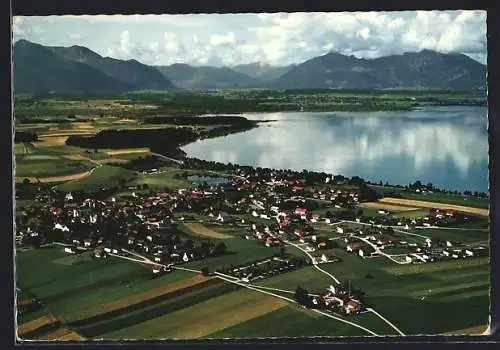 AK Chieming am Chiemsee, Blick zum Wilden Kaiser