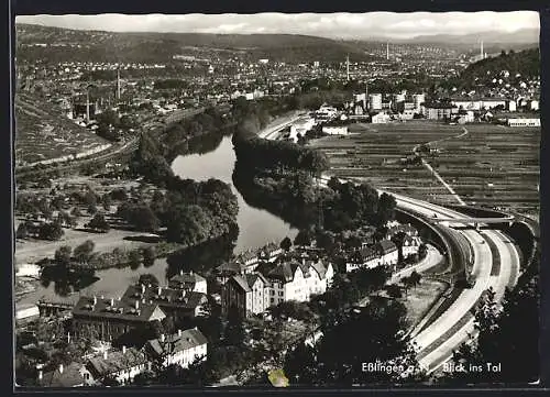 AK Esslingen / Neckar, Blick ins Tal