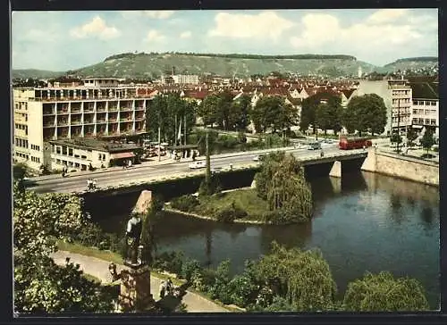 AK Heilbronn /Neckar, Ansicht mit dem Wartberg