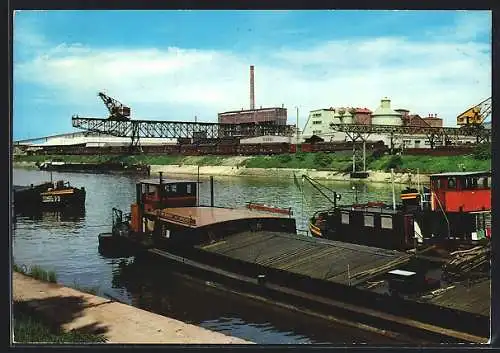 AK Heilbronn am Neckar, Partie am Kanalhafen