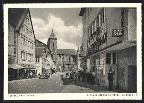 AK Heilbronn /Neckar, Fleinerstrasse und Kilianskirche