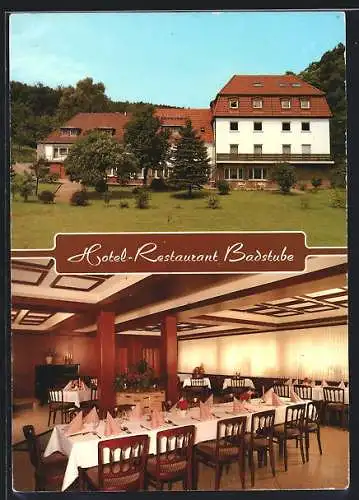 AK Otterberg /Pfalz, Hotel Badstube von Emma Ziehmer, Aussen- und Innenansicht