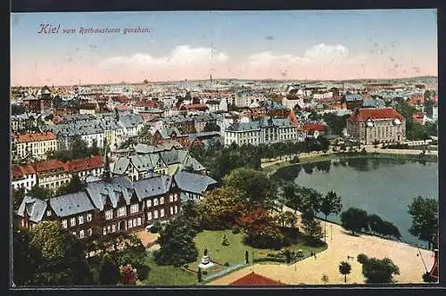 AK Kiel, Ortsansicht vom Rathausturm