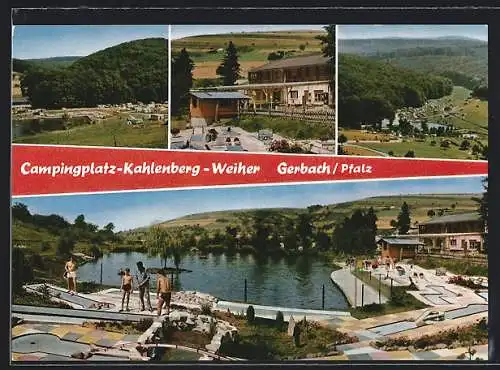 AK Gerbach /Pfalz, Campingplatz Kahlenberg-Weiher R. Dietz mit See