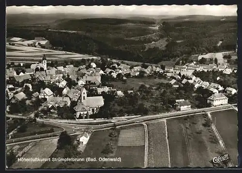 AK Strümpfelbrunn /Odenwald, Gesamtansicht vom Flugzeug aus