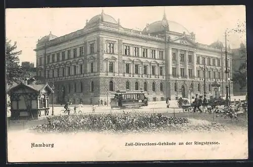 AK Hamburg-Neustadt, Zoll-Directions-Gebäude an der Ringstrasse