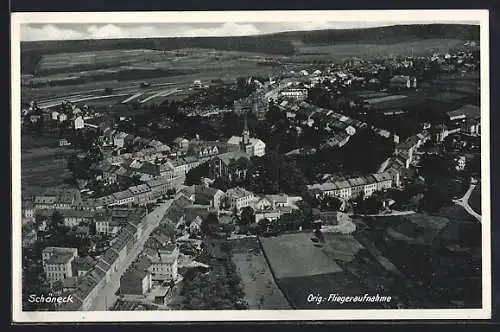 AK Schöneck / V., Ortsansicht vom Flugzeug aus