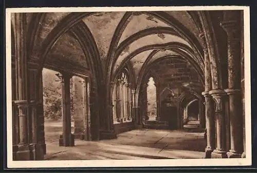 AK Maulbronn, Kreuzgang im Kloster, Ganzsache WHW Winterhilfswerk 1934 /35