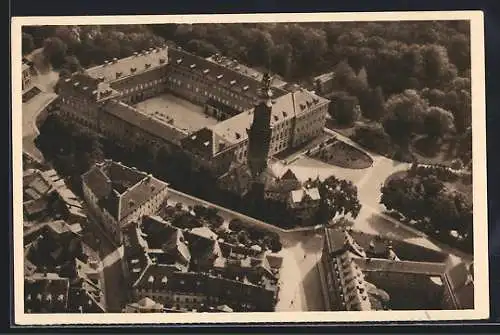 AK Weimar, Schloss vom Flugzeug gesehen, Ganzsache WHW Winterhilfswerk 1934 /35