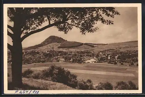 AK Engen im Hegau, Teilansicht mit Hohenhöwen, Ganzsache WHW Winterhilfswerk 1934-35