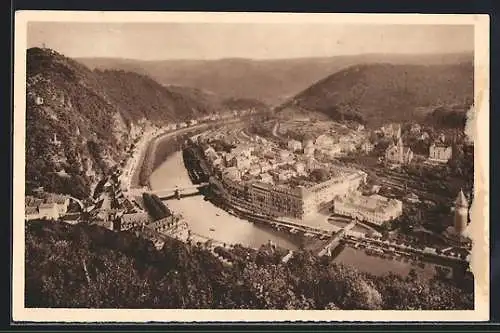 AK Bad Ems, Teilansicht mit Brücke, Ganzsache WHW Winterhilfswerk 1934 /35