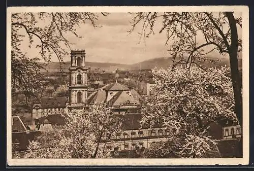 AK Saarbrücken, Stadtpartie im Frühling, Ganzsache WHW Winterhilfswerk 1934 /35