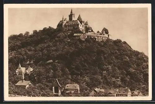 AK Wernigerode, Ortspartie mit Schloss, Ganzsache WHW Winterhilfswerk 1934 /35