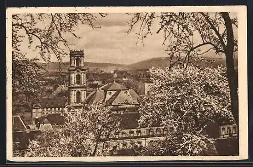 AK Saarbrücken, Stadtansicht im Frühling, Ganzsache WHW Winterhilfswerk 1934 /35