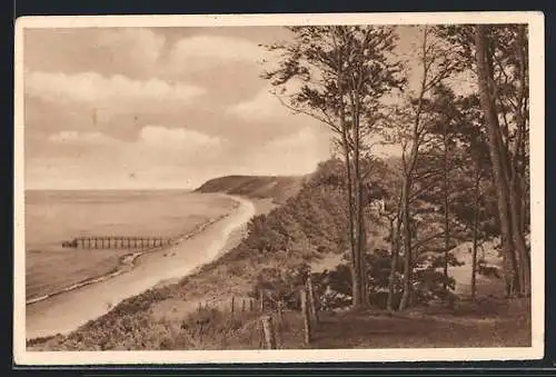 AK Misdroy, Strandpartie, Ganzsache WHW Winterhilfswerk 1934-35