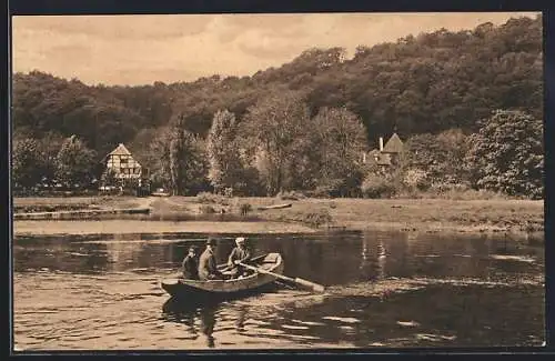 AK Baldeney /Ruhrtal, Baldeneyer Fähre und Schülerheim