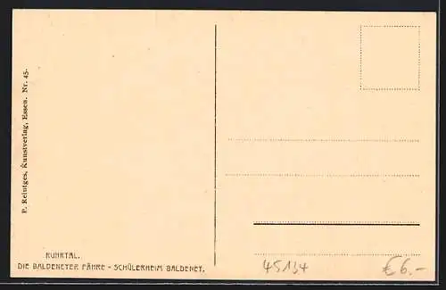 AK Baldeney /Ruhrtal, Baldeneyer Fähre und Schülerheim