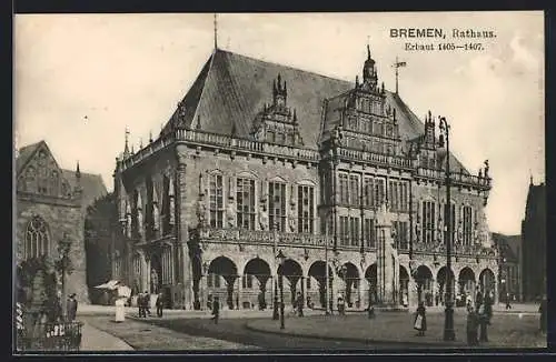 AK Bremen, Blick zum Rathaus