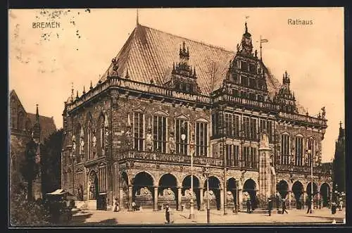 AK Bremen, Blick zum Rathaus