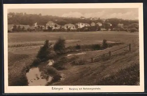 AK Erlangen, Burgberg mit Rathsbergerstrasse