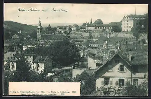 AK Baden-Baden, Blick vom Annaberg