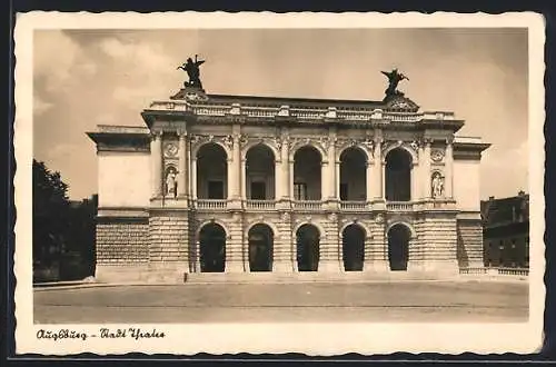 AK Augsburg, Blick zum Stadttheater