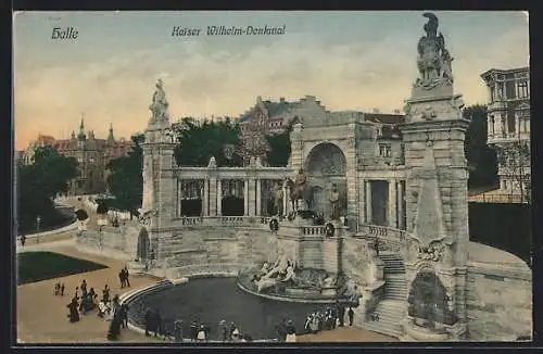 AK Halle an der Saale, Kaiser Wilhelm-Denkmal