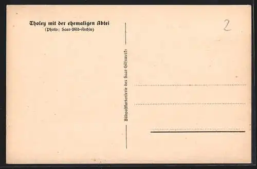 AK Tholey, Teilansicht mit ehemaliger Abtei