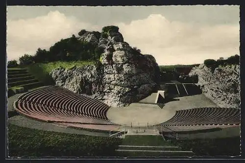 AK Bad Segeberg, Blick zum Kalkberg und Stadion