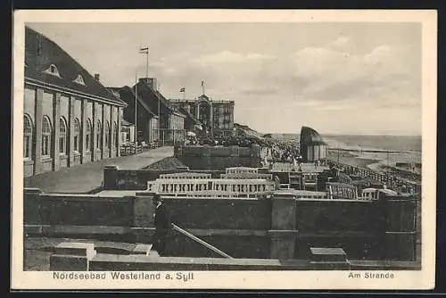 AK Westerland /Sylt, Am Strande der Nordsee