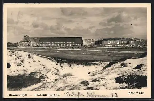 AK Hörnum /Sylt, Blick zum Fünf-Städte-Heim