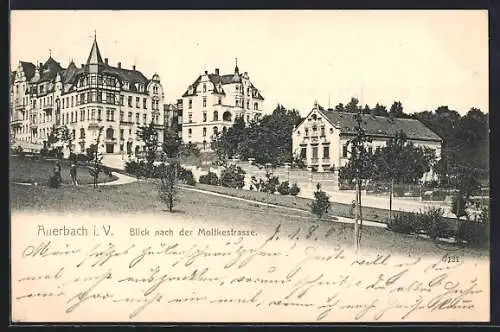 AK Auerbach i. V., Blick nach der Moltkestrasse