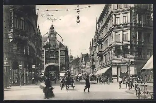 AK Hannover, Geschäft von Julius Mendelssohn in der Osterstrasse