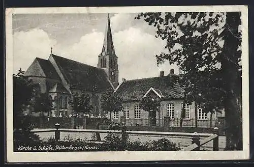 AK Rütenbrock /Hann., Kirche u. Schule