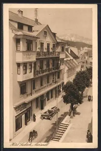 AK Mariazell, Hotel Surböck, Strassenpartie