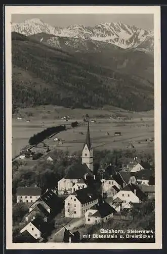 AK Gaishorn, Ortsansicht mit Bösenstein und Dreistöcken