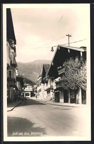 AK Zell am See, Strassenpartie im Ortskern